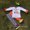 The Halloween kids girls The pumpkin print OUTFITS pant sets girls boutique clothes kids sets with matching accessory